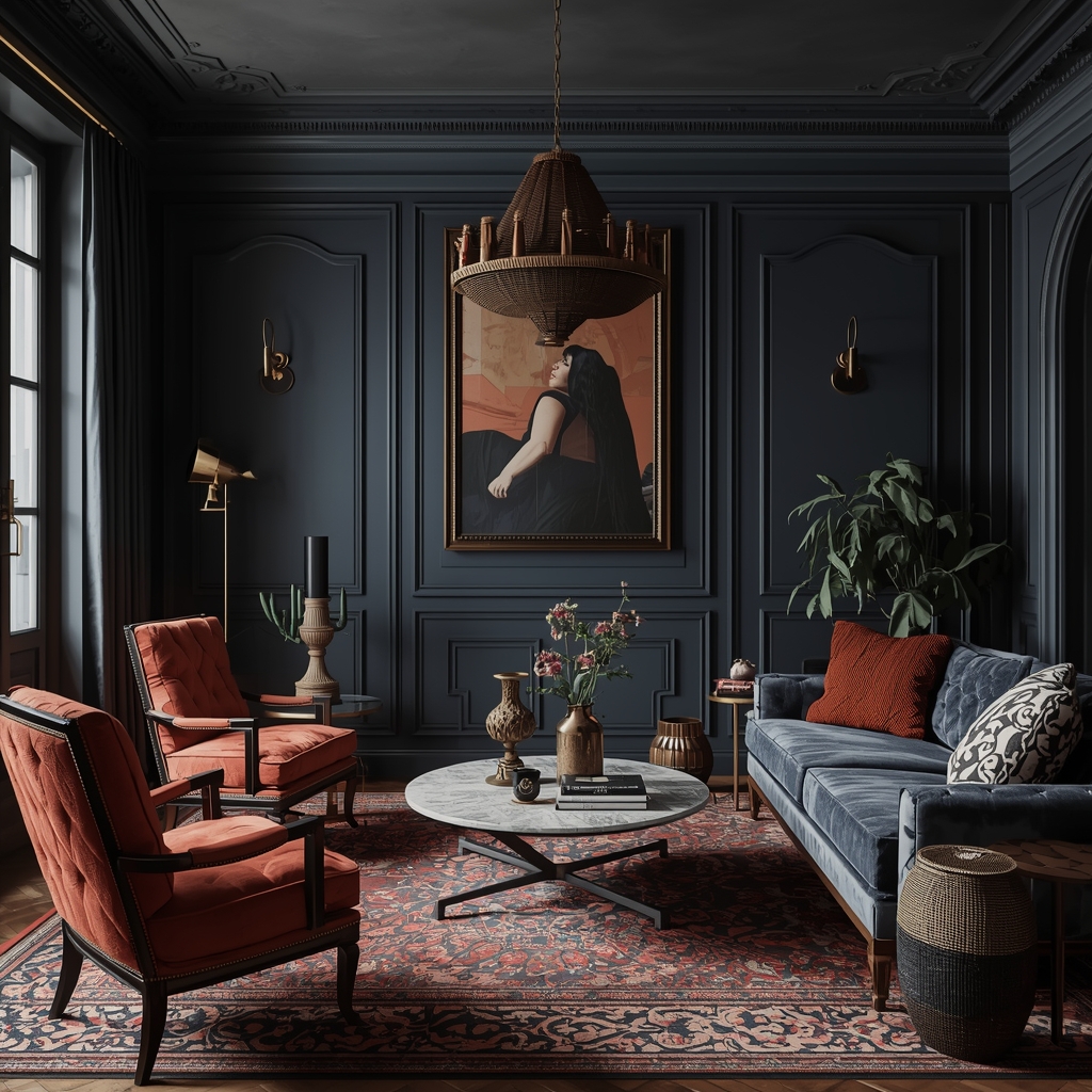 dark boho merged parisian eclectic